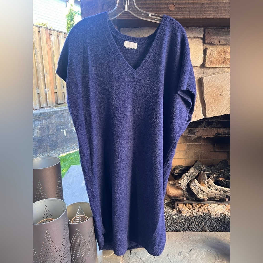 Navy Blue Cozy Cloud Softie V-Neck Caftan XS/S.
